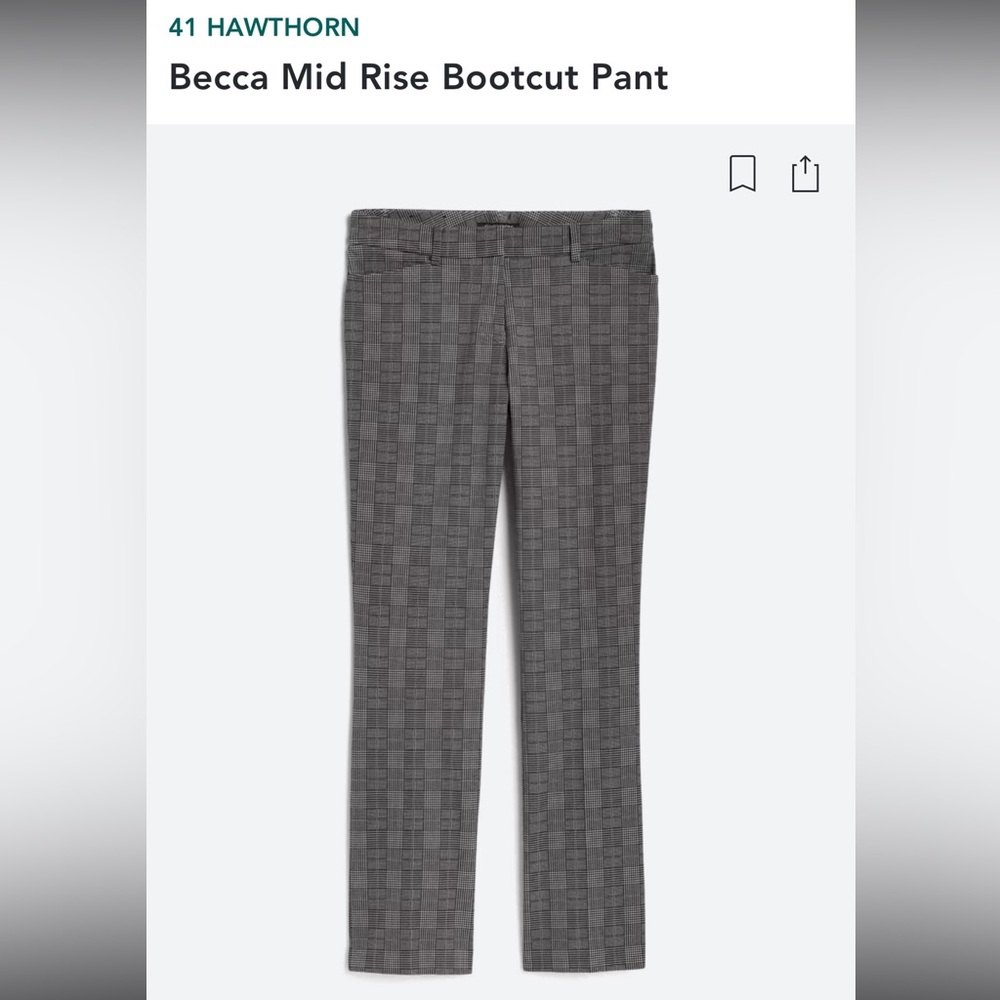 41 Hawthorn Gray Mid Rise Bootcut Pant